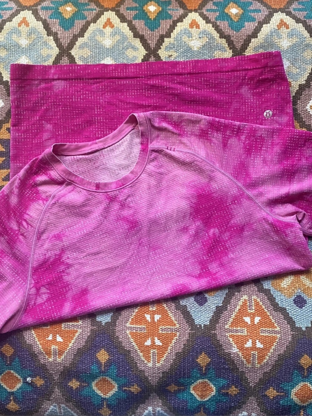 Lululemon Metal Vent Shirt Tech T Tee 2.0, Pink Tie Dye Men’s Size Medium